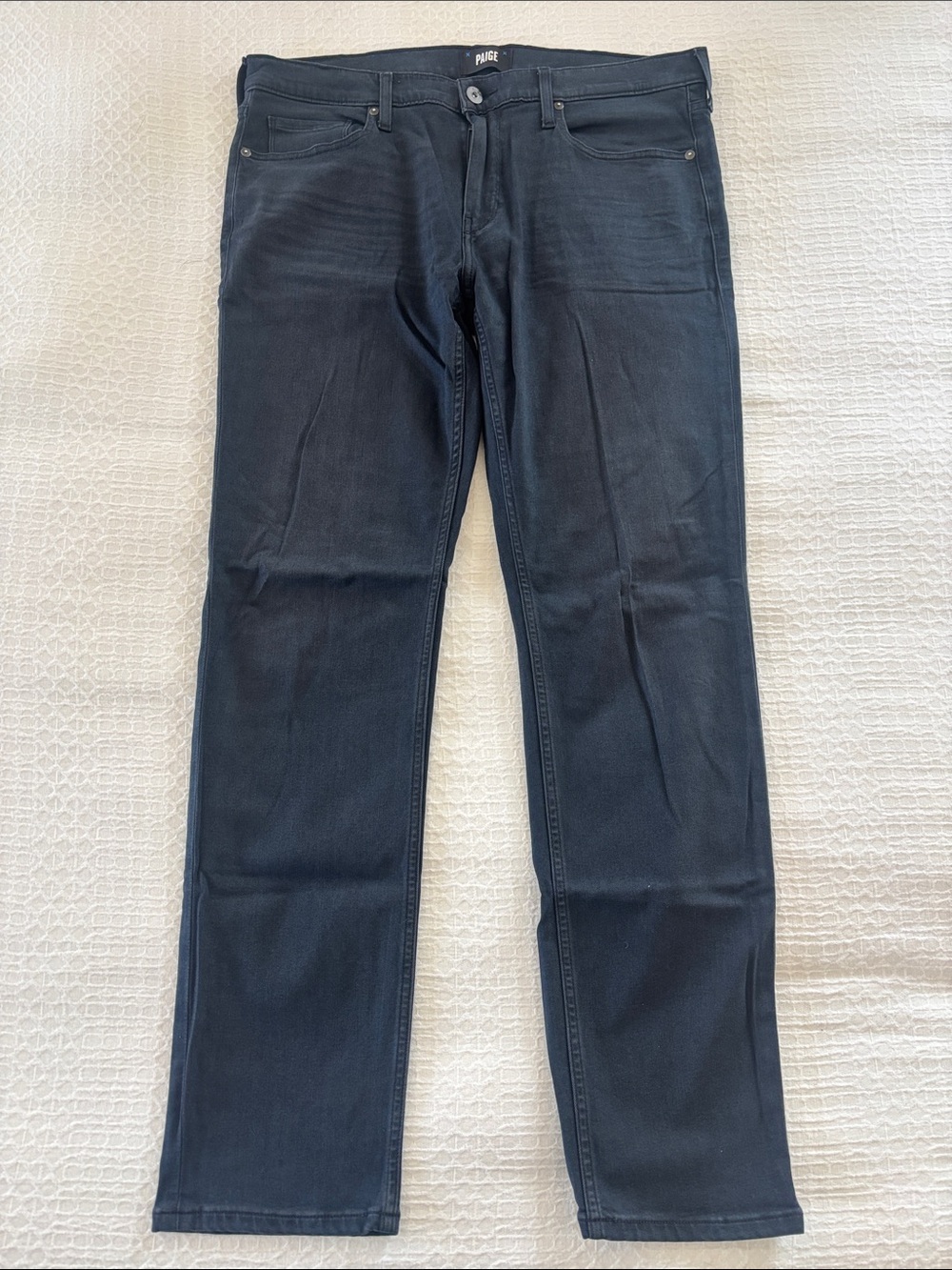 PAIGE Lennox Men's Straight Jeans in Deep Blue